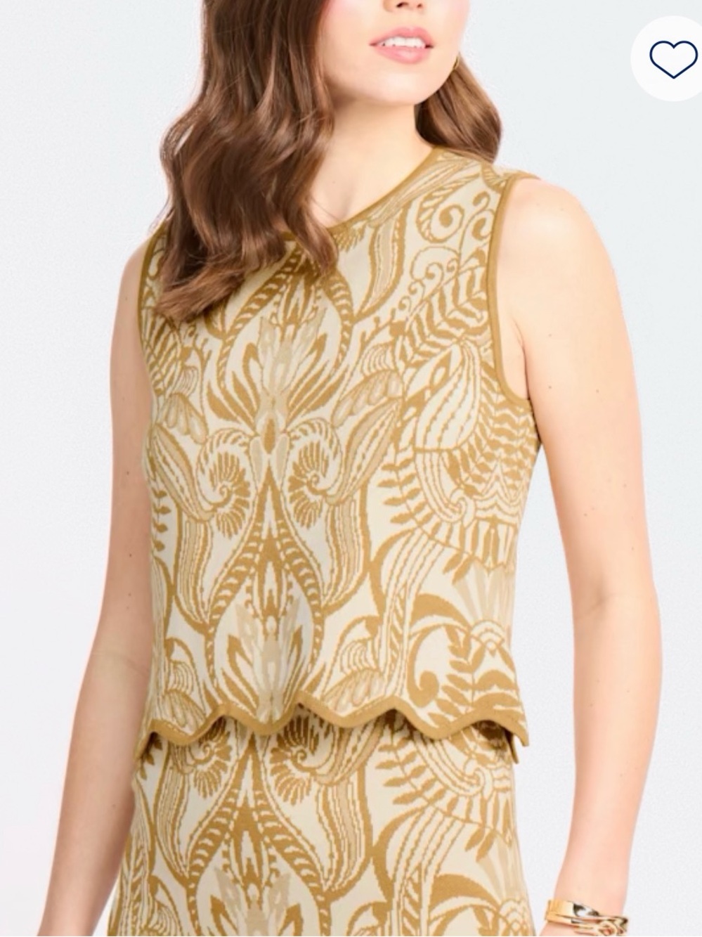 Scalloped Sweater Tank NWT